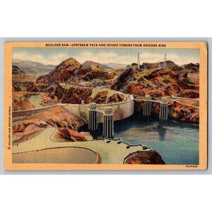 Vintage Boulder Dam Postcard Collection of 13 Linen Postcards 1930-1945 #1689